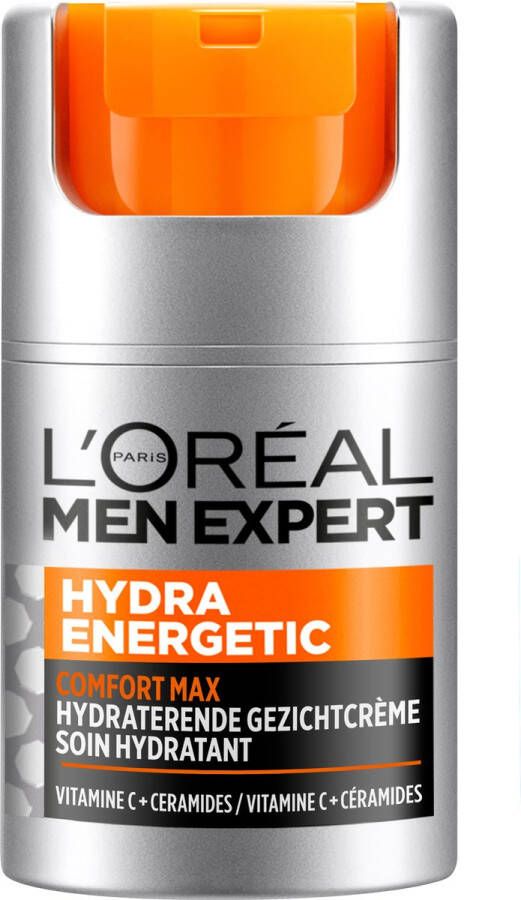 L Oréal Paris Men Expert Hydra Energetic Comfort Max Dagcrème Hydraterend voor Droge Huid 50 ML