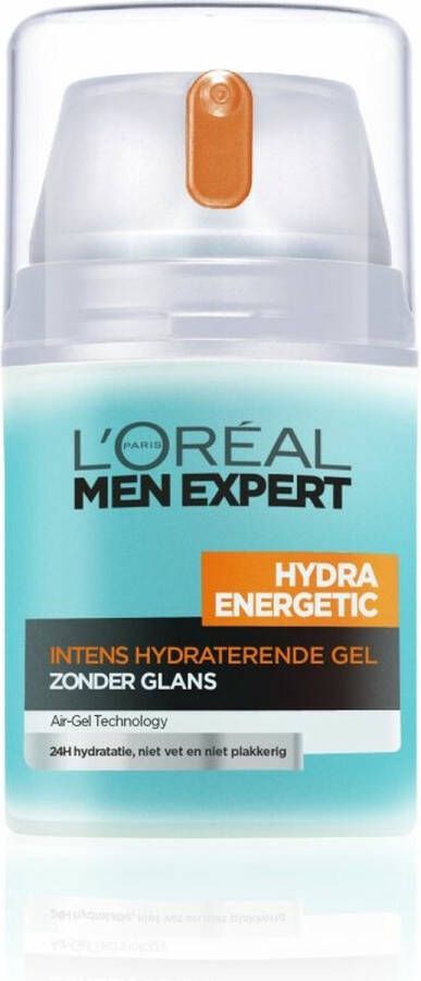 L Oréal Paris Men Expert L'Oréal Paris Men Expert Hydra Energetic Hydraterende Gel 50 ml Matterende Anti-Glans Dagcrème