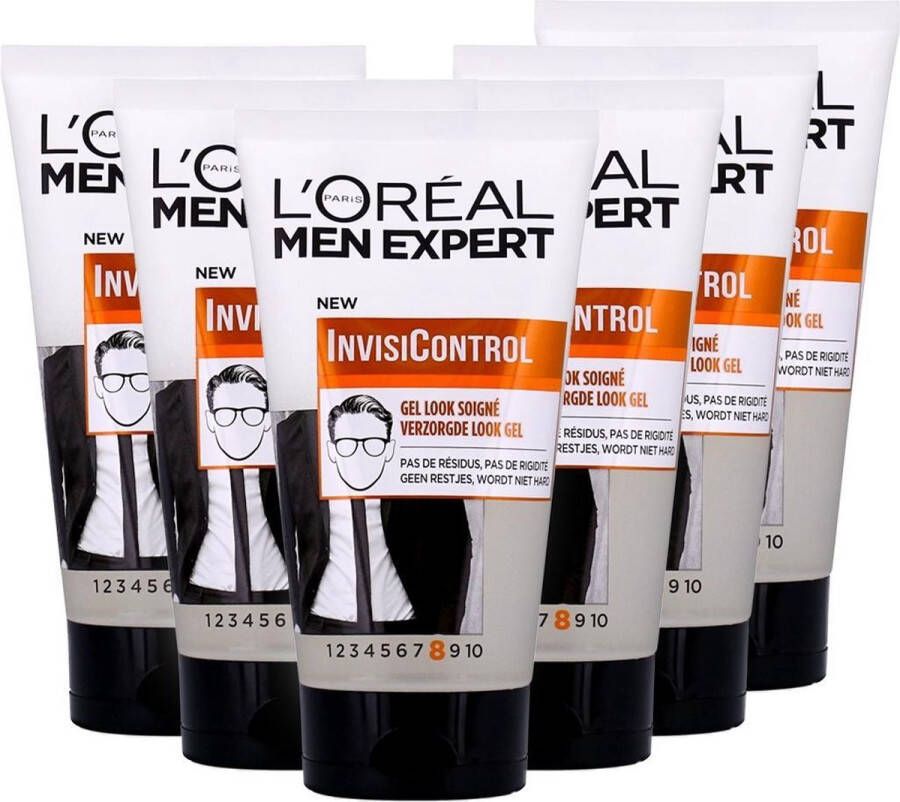 L Oréal Paris Men Expert L'Oréal Paris Men Expert Barber Club Invisi Control Verzorgde Look Styling Gel 6 x 150ml