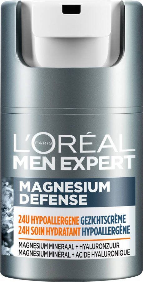 L Oréal Paris Men Expert L'Oréal Paris Men Expert Magnesium Defence Hypoallergene 24h hydraterende Dagcrème 50ml Gevoelige huid