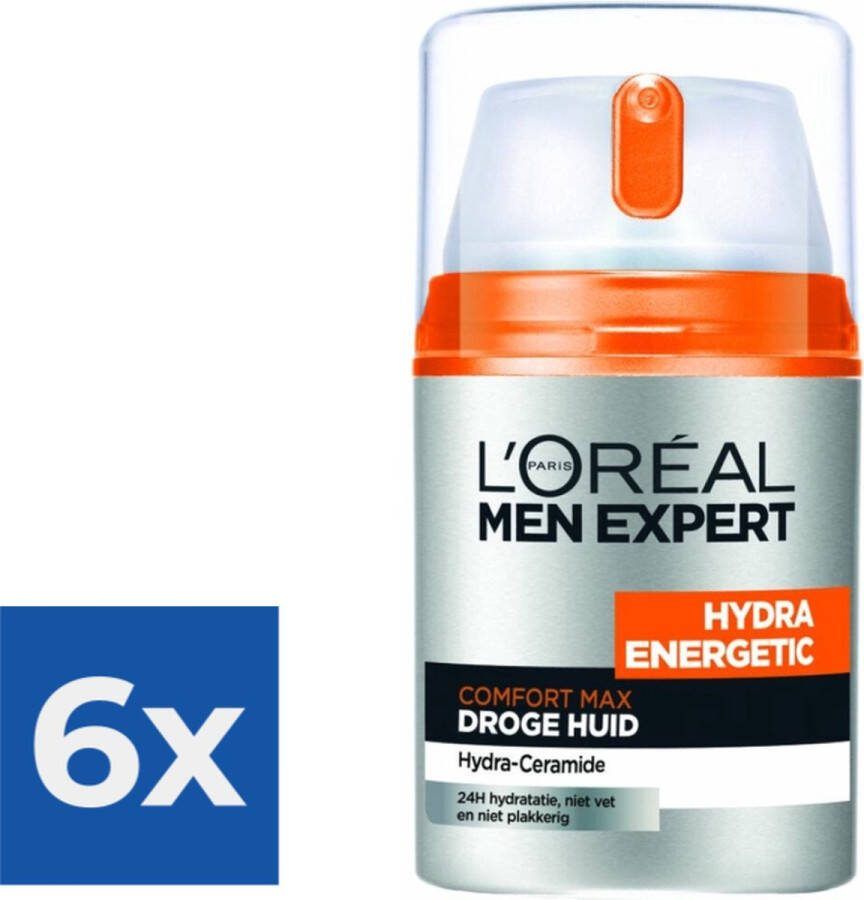 L Oréal Paris Men Expert Hydra Energetic Dagcrème 50 ml Voordeelverpakking 6 stuks