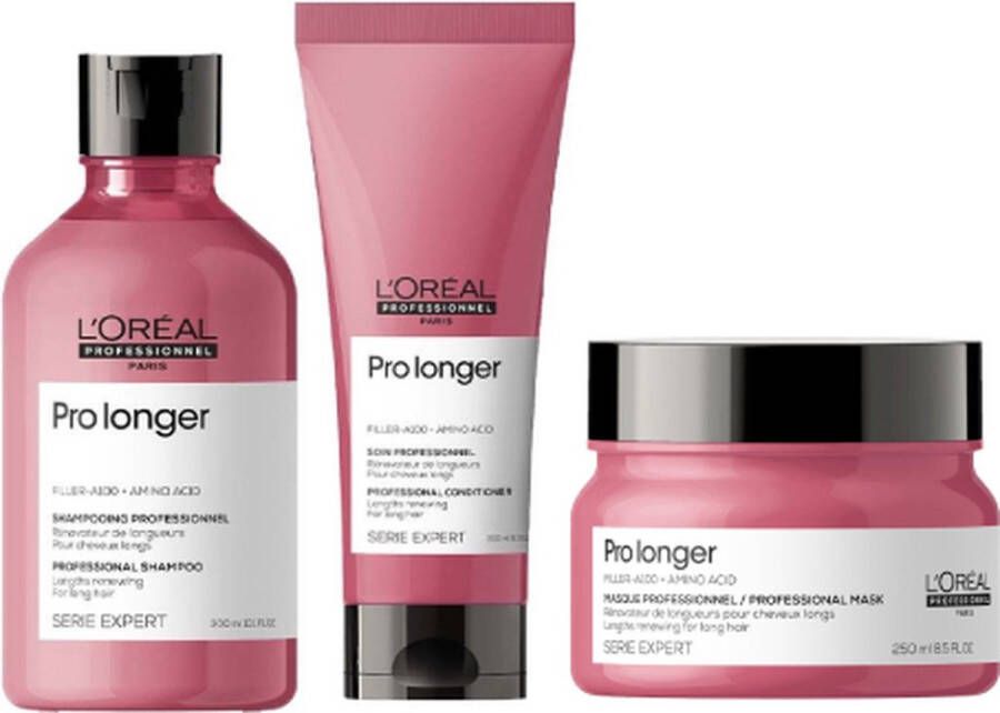 L Oréal Paris L'Oréal Pro Longer Set Shampoo & Leave-in Conditioner & Haarmasker
