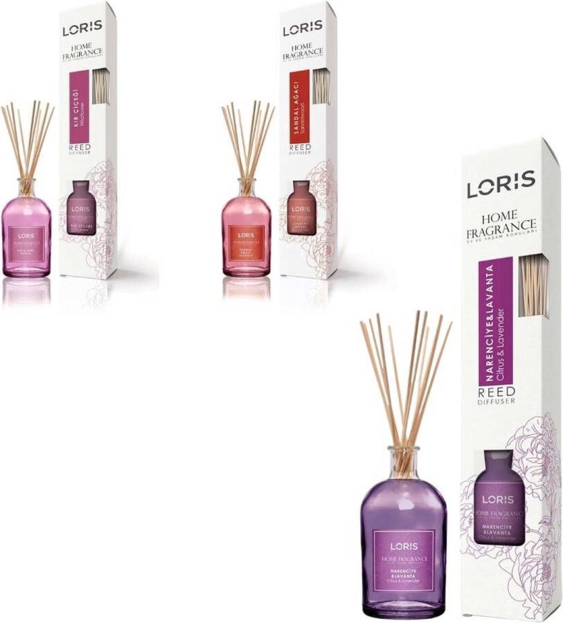 Loris Parfum Jamsine & Lilaq Huisgeuren Geurstokjes Bamboo