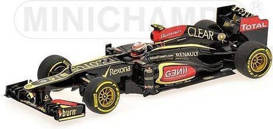 MINICHAMPS The 1:43 Diecast Modelcar of the Lotus Renault E21 Showcar of 2013. The driver was Romain Grosjean. The manufacturer of the scalemodel is .This model is only online available