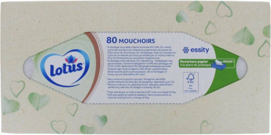 Lotus Puur Naturel Doos 80 Tissues