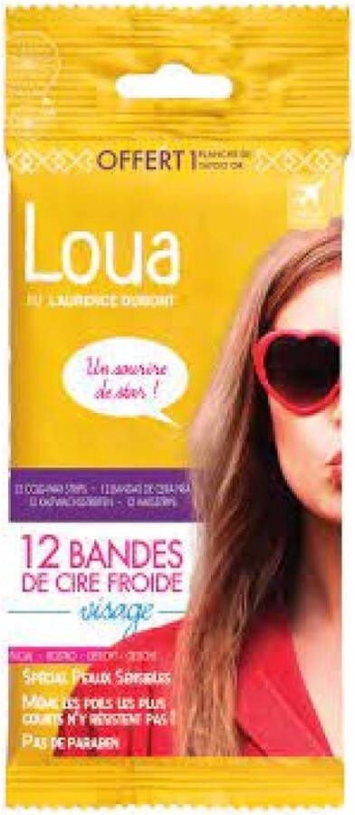 Loua 12 Strips Of Cold Wax For Facial Hair Removal