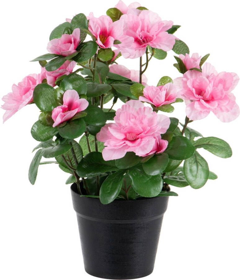 Louis Maes Azalea Kunstbloemen in pot roze H25 cm