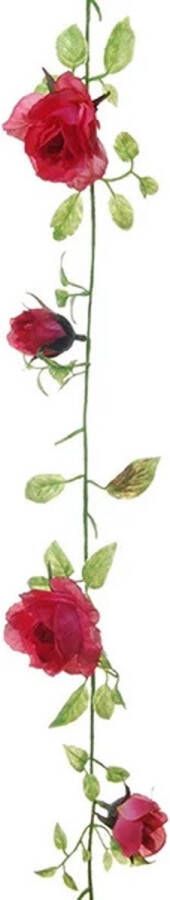 Louis Maes kunstplant bloemenslinger Rozen rood groen 225 cm kunstbloemen Kunstplanten