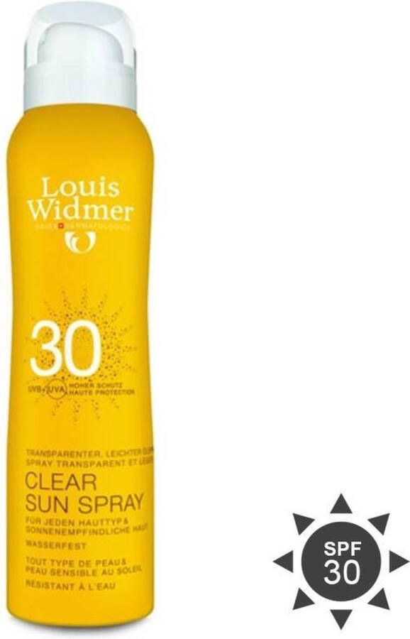 Louis Widmer Clear Sun Spray Met parfum Zonnespray 125 ml