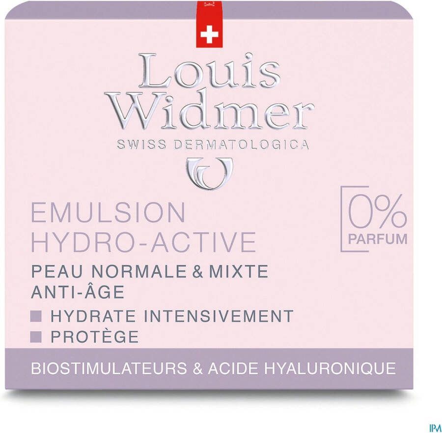 Louis Widmer Dag Hydro-active Emulsie N parf Pot 50ml