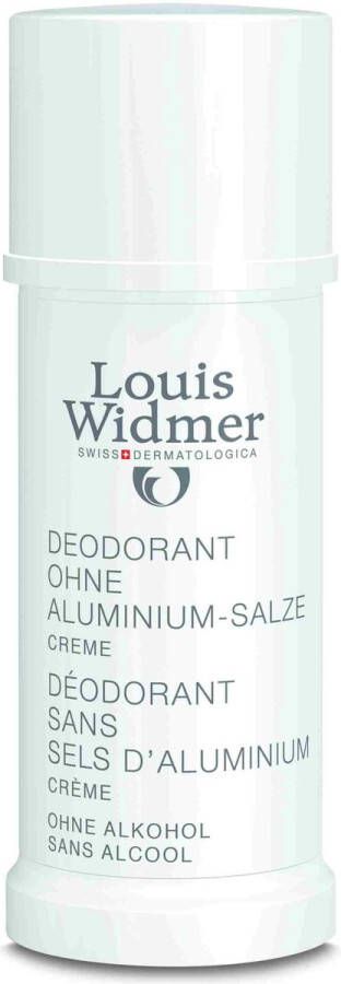 Louis Widmer Deo Crème Antiperspirant Ongeparfumeerd Deodorant Crème 40 ml