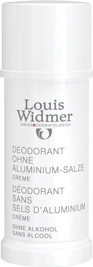 Louis Widmer Deo Crème Zonder Aluminiumzouten Licht Geparfumeerd Deodorant crème 40 ml