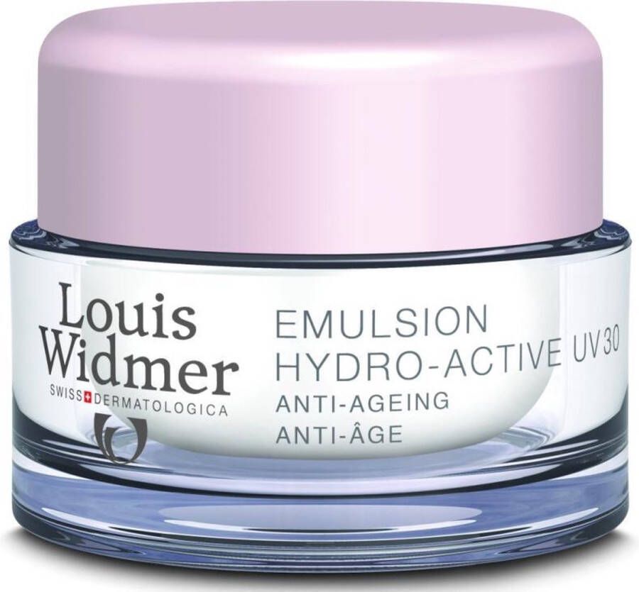 Louis Widmer Emulsion Hydro-Active UV 30 Met Parfum Gezichtsemulsie 50 ml
