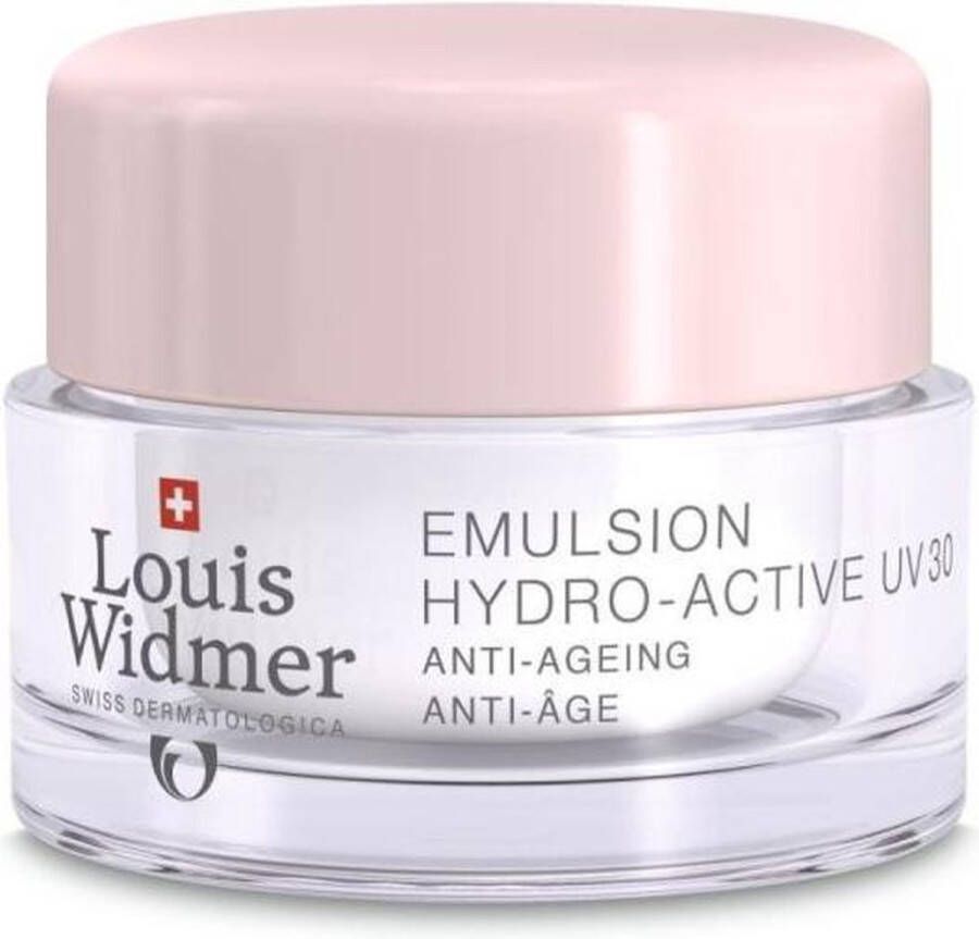 Louis Widmer Emulsion Hydro-Active UV 30 Zonder Parfum Gezichtsemulsie 50 ml