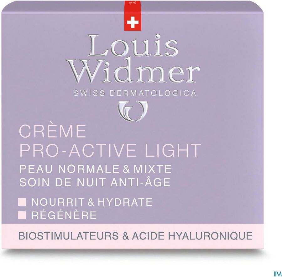 Louis Widmer Pro-Active Cream Light geparfumeerde nachtcrème 50 ml