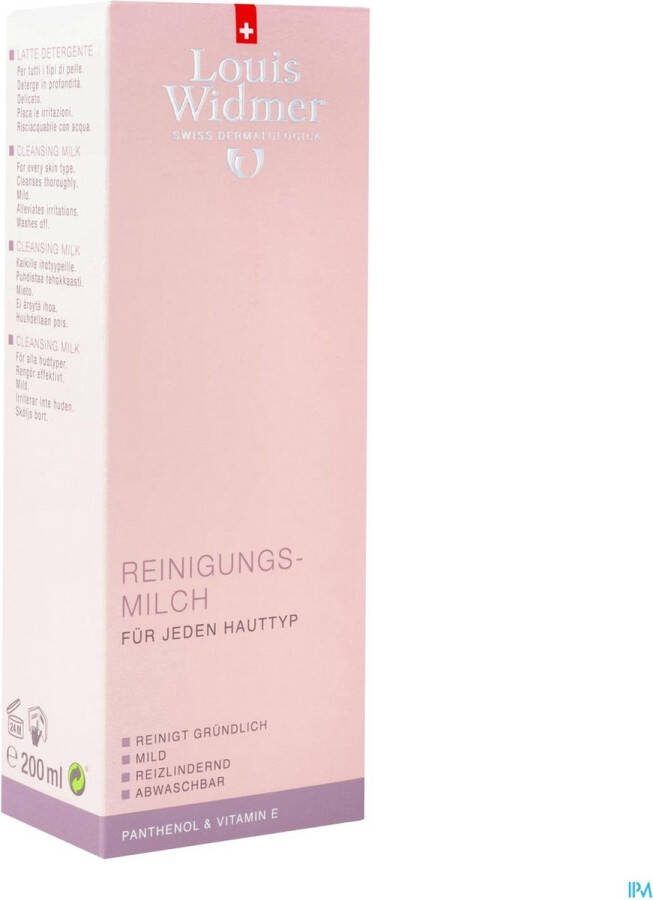 Louis Widmer Reinigingsmelk Parf 200ml