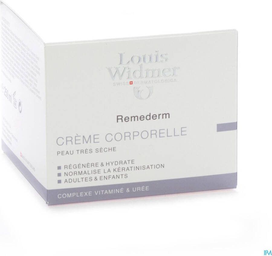 Louis Widmer Crème Remederm Body Cream Pot