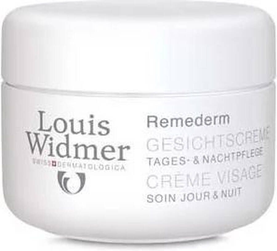 Louis Widmer Remederm Gezichtscreme Zonder Parfum Dag- en Nachtcrème 50 ml