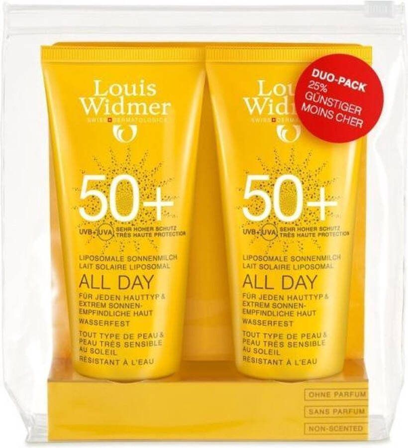 Louis Widmer Sun All Day 50+ Duo N parf Tube 2x100ml