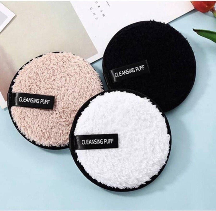 LOUZIR 2 Stuks Magic Microfiber Cleansing puffs |make-up|eraser pads|wasbare wattenschijfjes|make up remover pads|reinigingsdoekjes|Oog make-up reiniging|Milieuvriendelijk