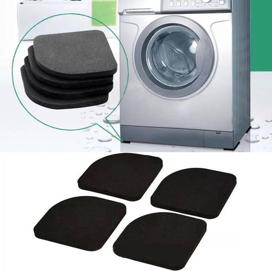 LOUZIR 4 Anti Slip matjes- Anti-Slip pads wasmachinde Pads- Kasten onderleggers- Antitril Wasmachine Mat- Geluiddempers