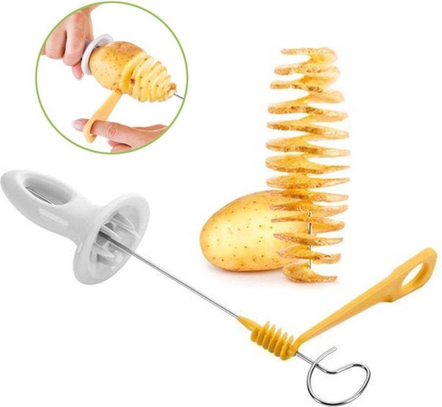 LOUZIR Aardappel snijder Chips maker – Groente maker Courgette Zucchini Potato twister Spies Spiraalsnijder