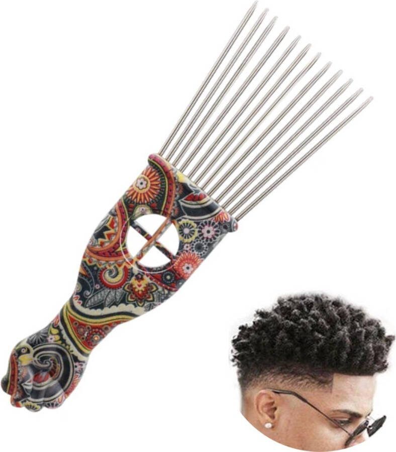 LOUZIR Afro Kam Afro Comb Afro Pick Styling Pik Afro Comb Afro Kam Voor Krullend Haar Krullend Haar Ontwarren Haar Accessoire