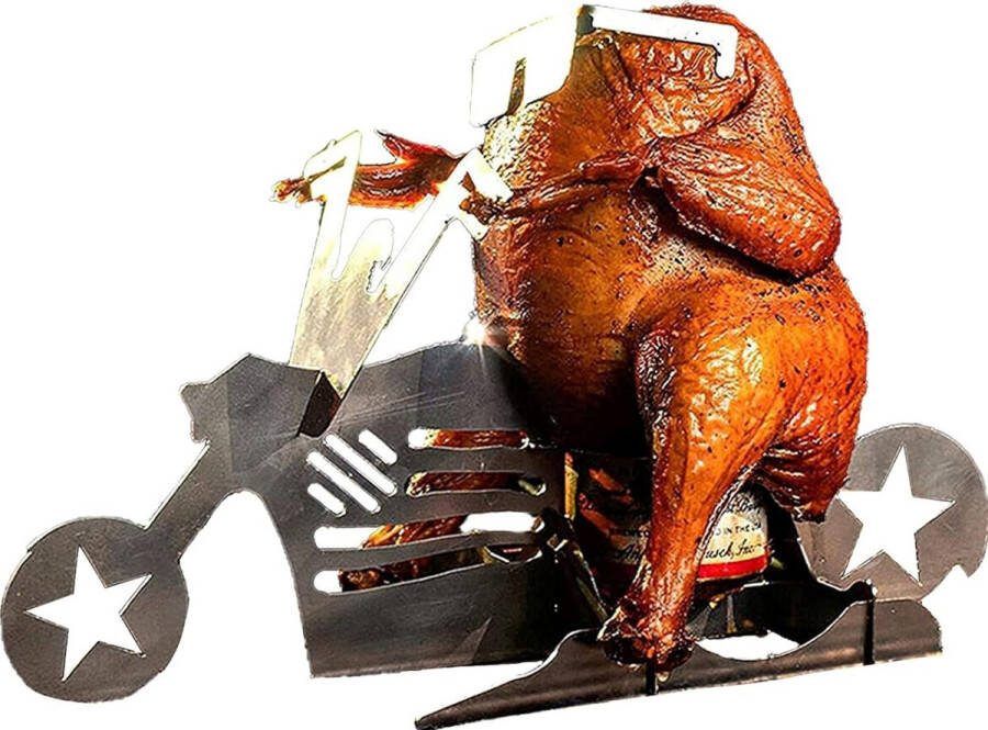 LOUZIR Chicken Houder Kiphouder BBQ kiphouder Barbecue accessoires Kippenrooster RVS