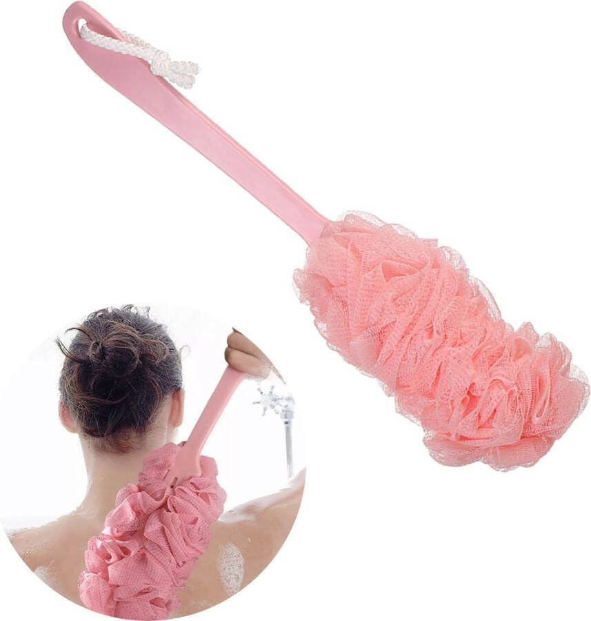 LOUZIR Doucheborstel Badborstel Zachte Badspons Met Lange Afneembare Steel Lichaamsborstel Rug Scrubber Droogborstel