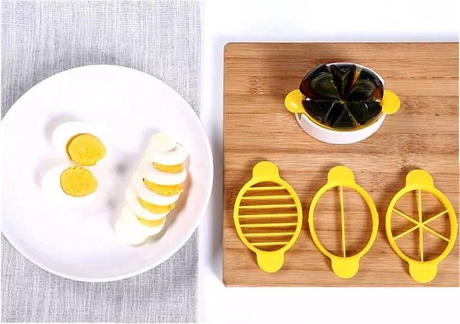LOUZIR Eiersnijder 3-in-1 ei snijder eiersnijders Keuken benodigdheden Voor Het Snijden Van Eieren -egg cutters