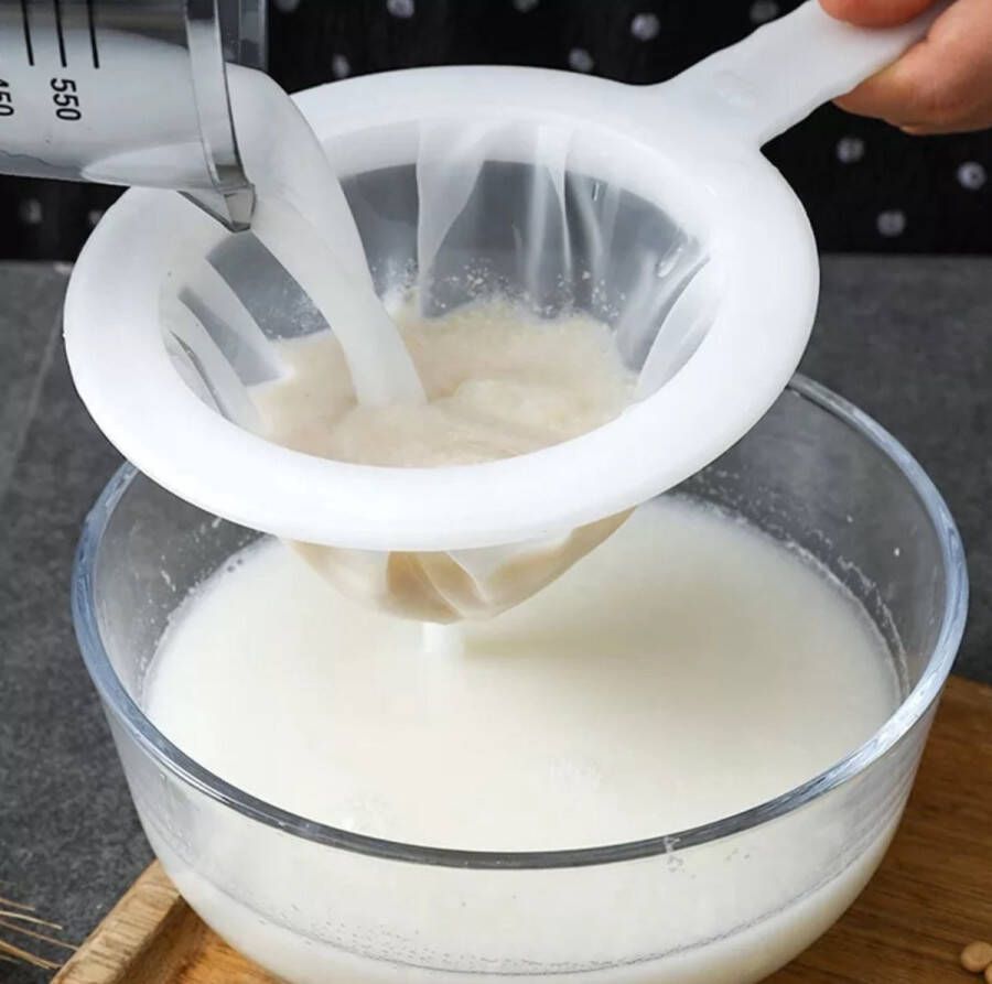 LOUZIR Keuken Zeef Mesh Filter Lepel Ultra-fijne Bolzeef Keukenzeef Vergiet Passeerzeef
