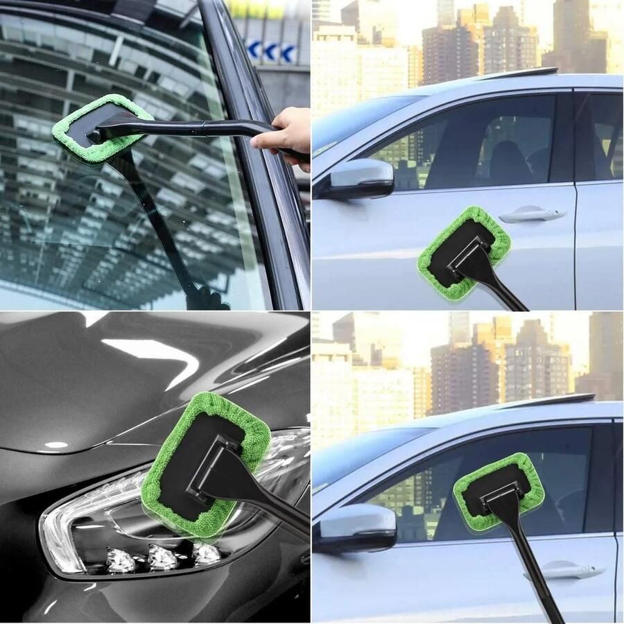 LOUZIR Autoruitenreiniger Voorruit binnenkant reiniger Microfiber Auto Ruiten Schoonmaker Raamwisser Auto Wisser voor Condens op Ruiten Ramen Anti Condens