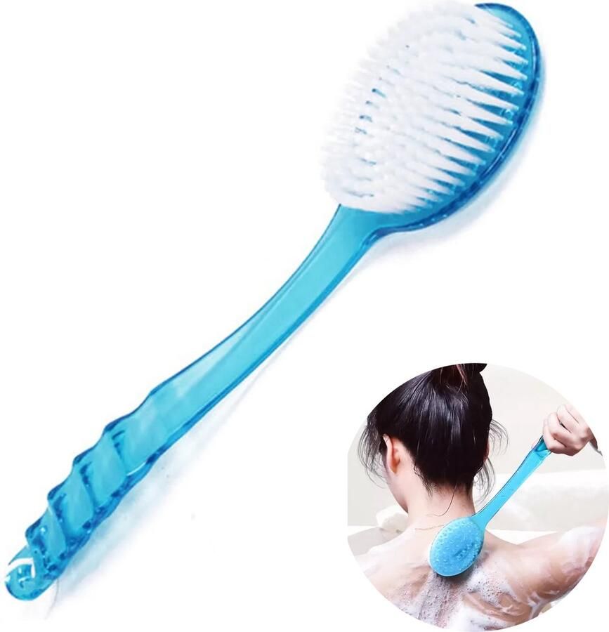 LOUZIR Bad Borstel Terug Body Bad Scrubber Borstels Met Handvat Badkamer Borstel Lichaamborstel Douche Spons