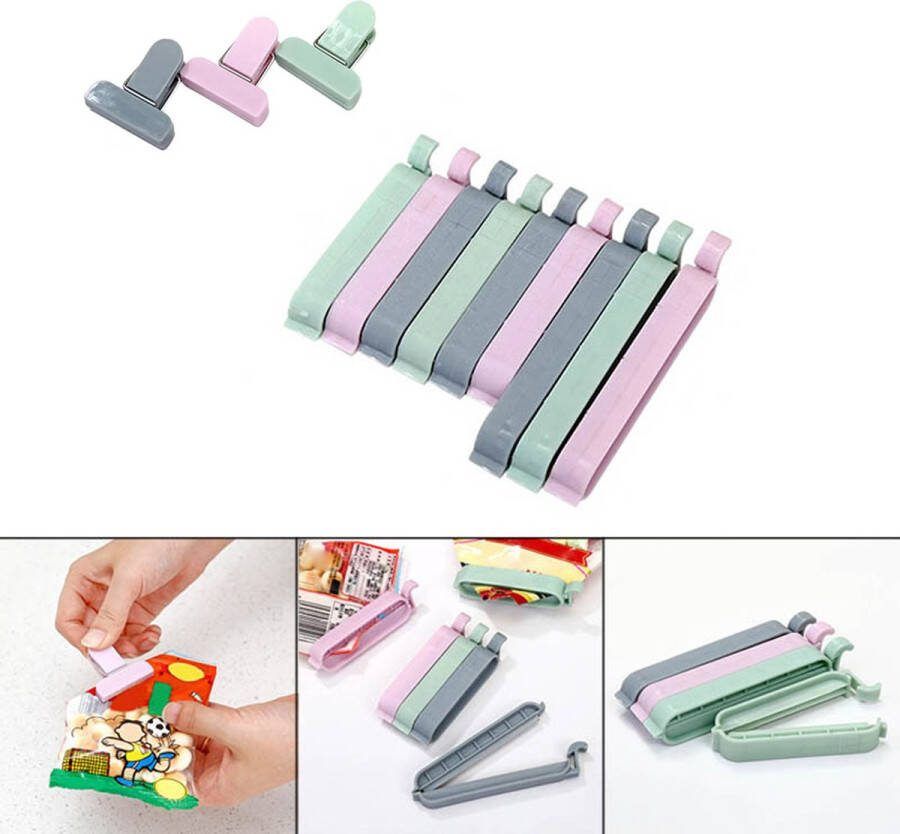 LOUZIR Set van 12 Stuks Zaksluiter Clips Vershoud knijpers Vershoudclips Keuken zelf sluiters Keuken Accessoires