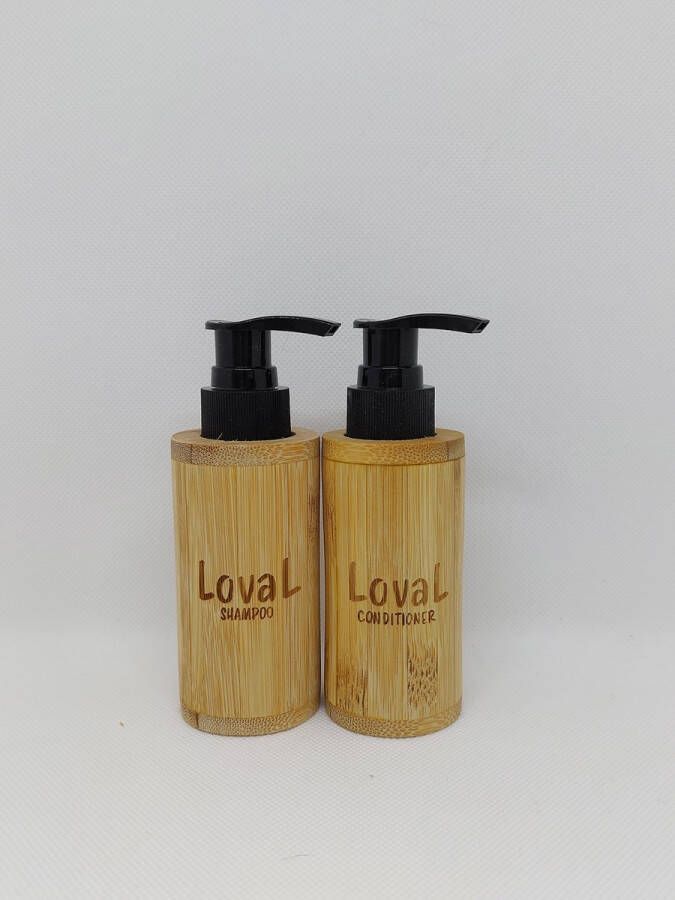 Loval Hervulbare Reisflesjes Handbagage Met pomp Shampoo en Conditioner 50ML