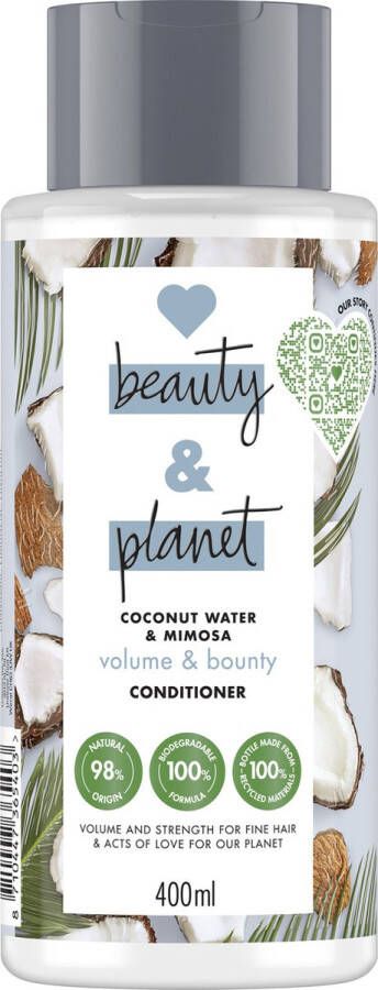 Love Beauty and Planet Coconut Water & Mimosa Volume & Bounty conditioner 400 ml
