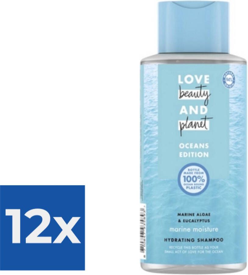 Love Beauty and Planet Marine Algae & Eucalyptus Marine Moisture Shampoo 400 ml Voordeelverpakking 12 stuks