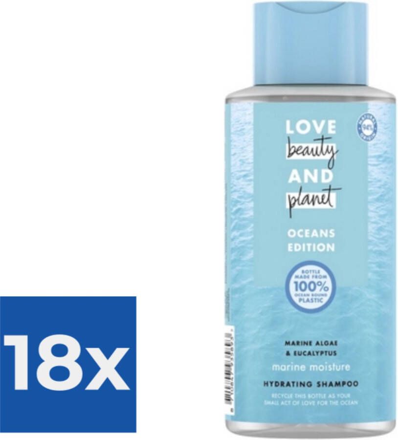 Love Beauty and Planet Marine Algae & Eucalyptus Marine Moisture Shampoo 400 ml Voordeelverpakking 18 stuks