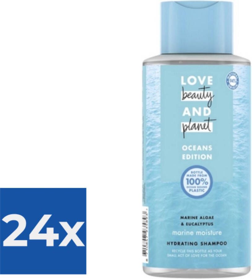 Love Beauty and Planet Marine Algae & Eucalyptus Marine Moisture Shampoo 400 ml Voordeelverpakking 24 stuks