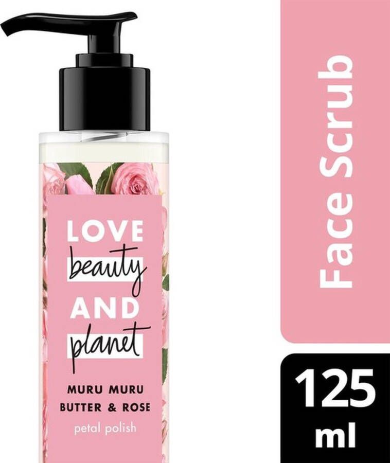 Love Beauty & Planet Love B&P gezichtsscrub muru&rose petal polish 125ml x6 voordeelverpakking