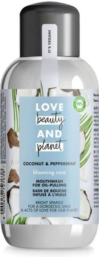 Love Beauty & Planet Love B&P mondwater coconut & peppermint 250ml x 6 voordeelverpakking