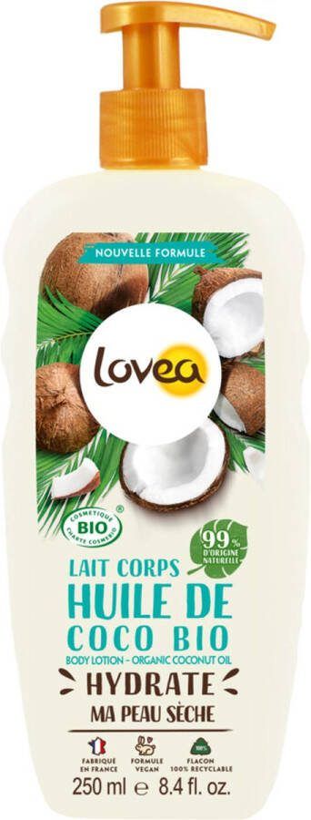 Lovea 2x Biologische Bodylotion Kokos 250 ml
