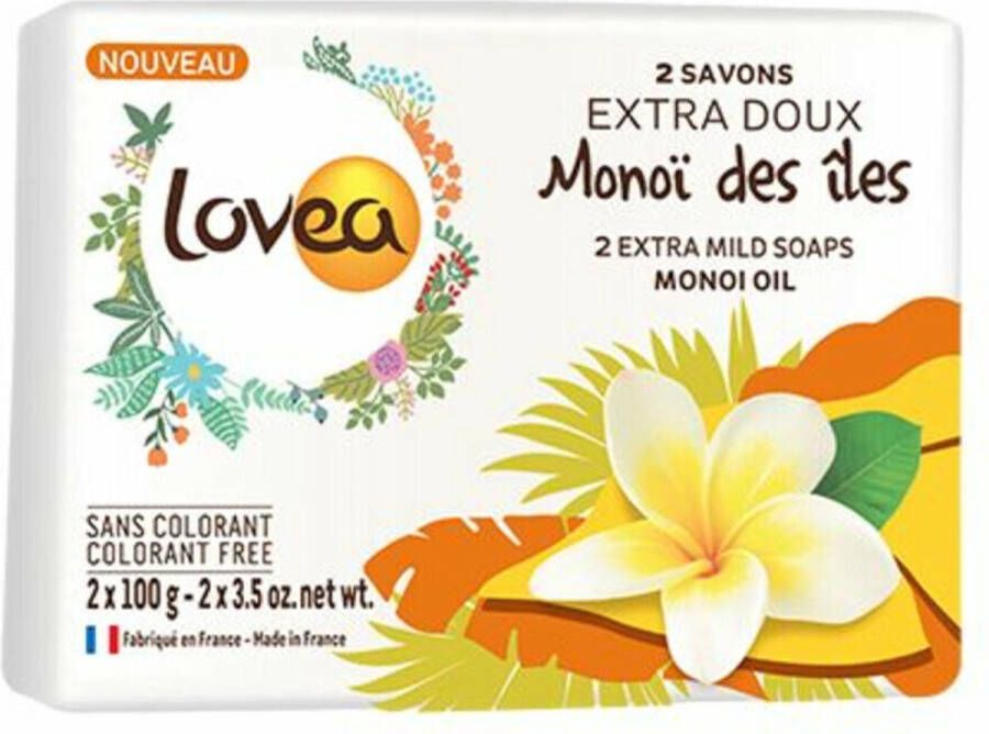 Lovea 3x Handzeep Monoï des îles 2x 100 gram