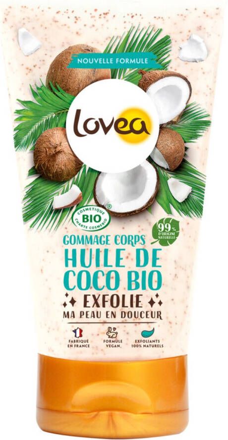 Lovea Biologische Body Scrub Kokos 3 x 150 ml Voordeelverpakking