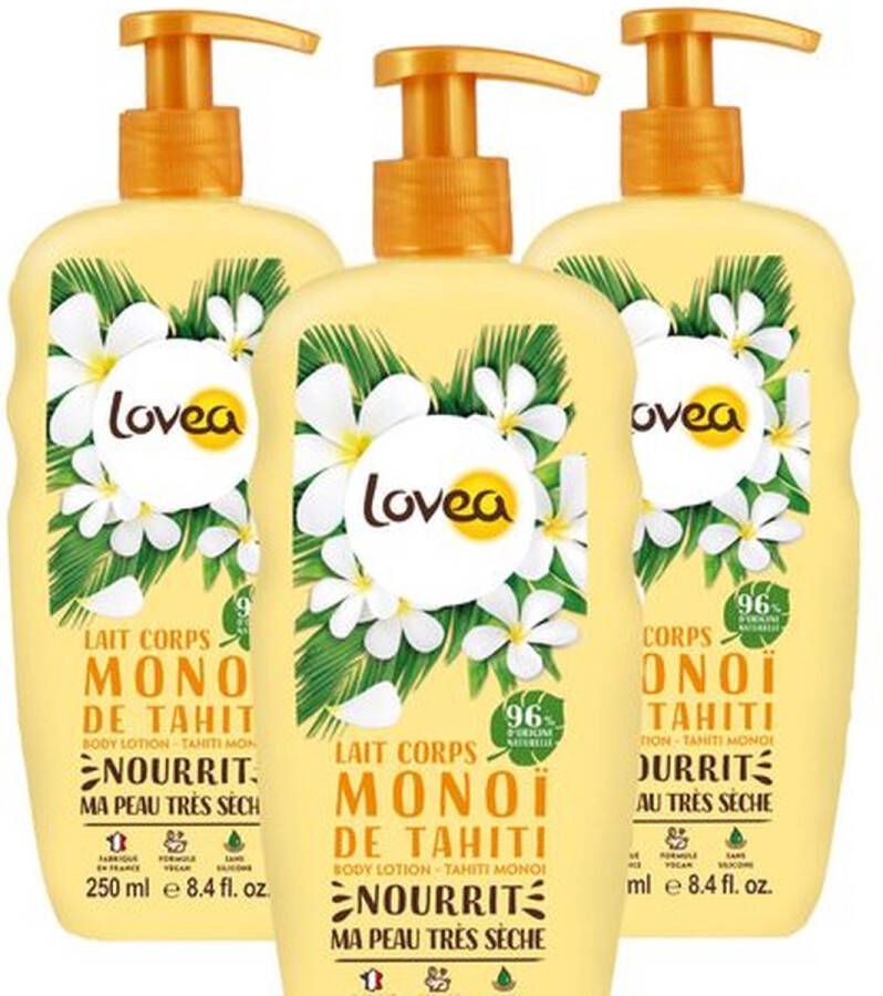 Lovea Bodylotion Tahiti Monoï 3 x 250 ml Voordeelverpakking