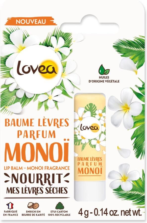 Lovea 6x Lippenbalsem Monoï 4 gr