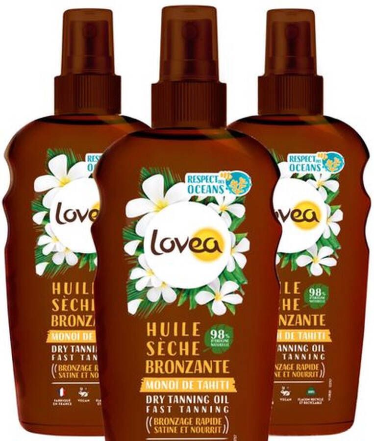 Lovea Sun Dry Oil Spray Bronzing Zelfbruiner 3 x 150 ml Voordeelverpakking