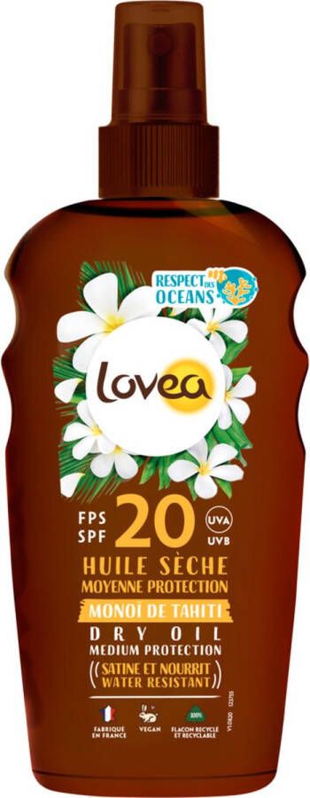 Lovea Sun Dry Oil Spray Zonnebrand SPF 20 3 x 150 ml Voordeelverpakking