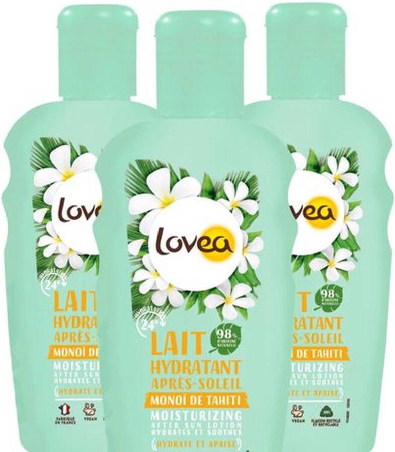 Lovea Sun Kalmerende Aftersun Melk Tahiti Monoï 3 x 150 ml Voordeelverpakking