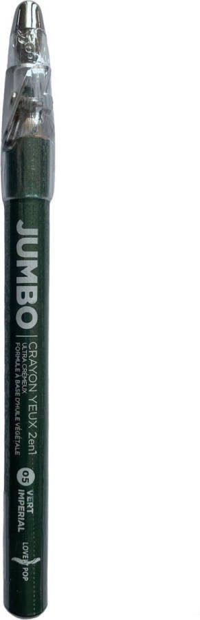 Lovely Pop Cosmetics Lovely Pop JUMBO 2 in 1 Matte Oogschaduw en Oogpotlood Groen Vert Imperial Ultra Romig 1 Potlood met puntenslijper Nummer 05